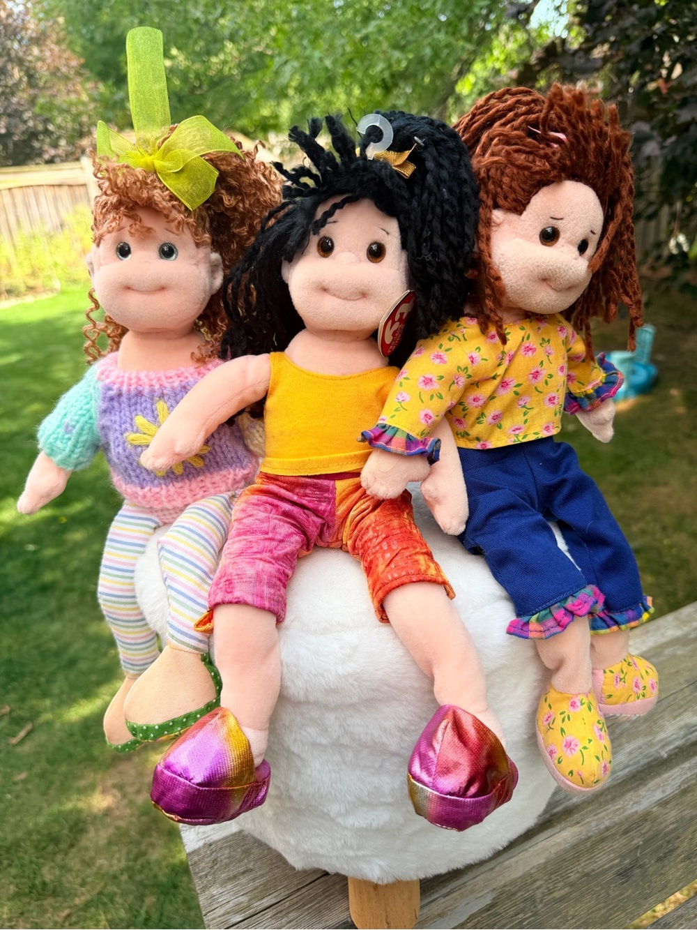 Vintage TY 2001 Y2K The Beanie Boppers Collection Plush Dolls Bundle X 3